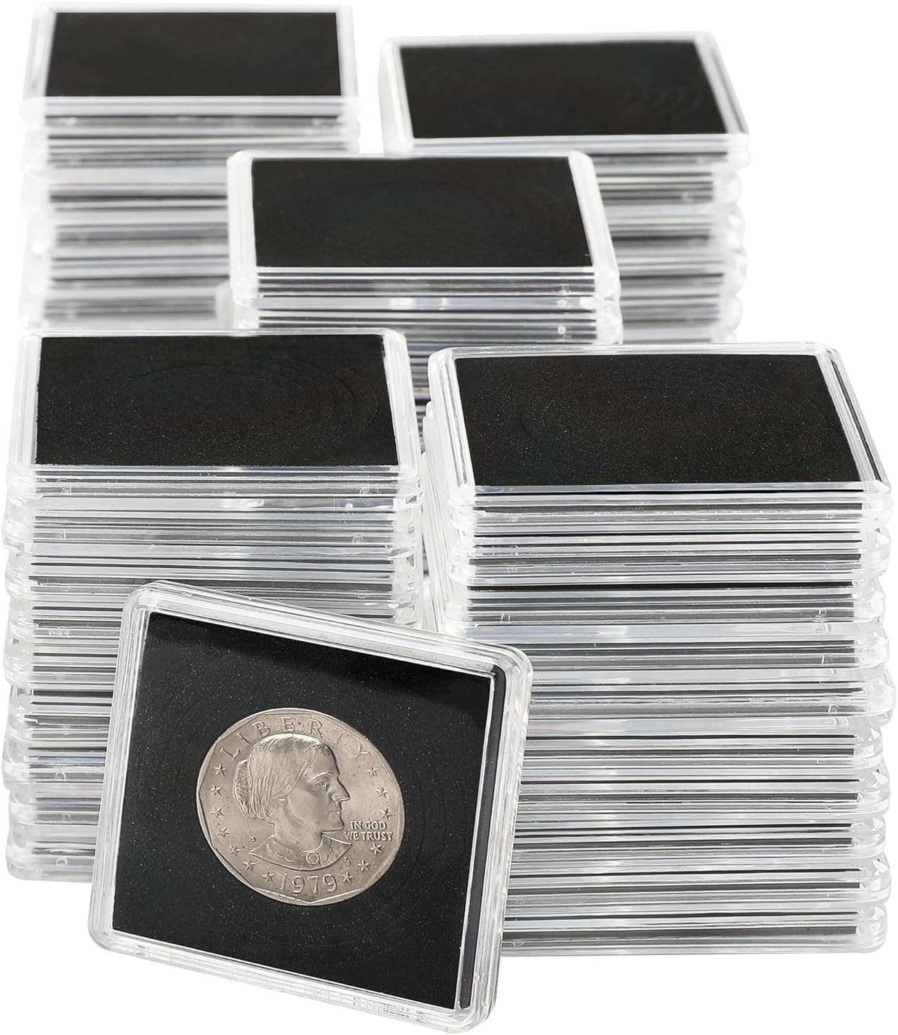Cápsulas transparentes para monedas de colección